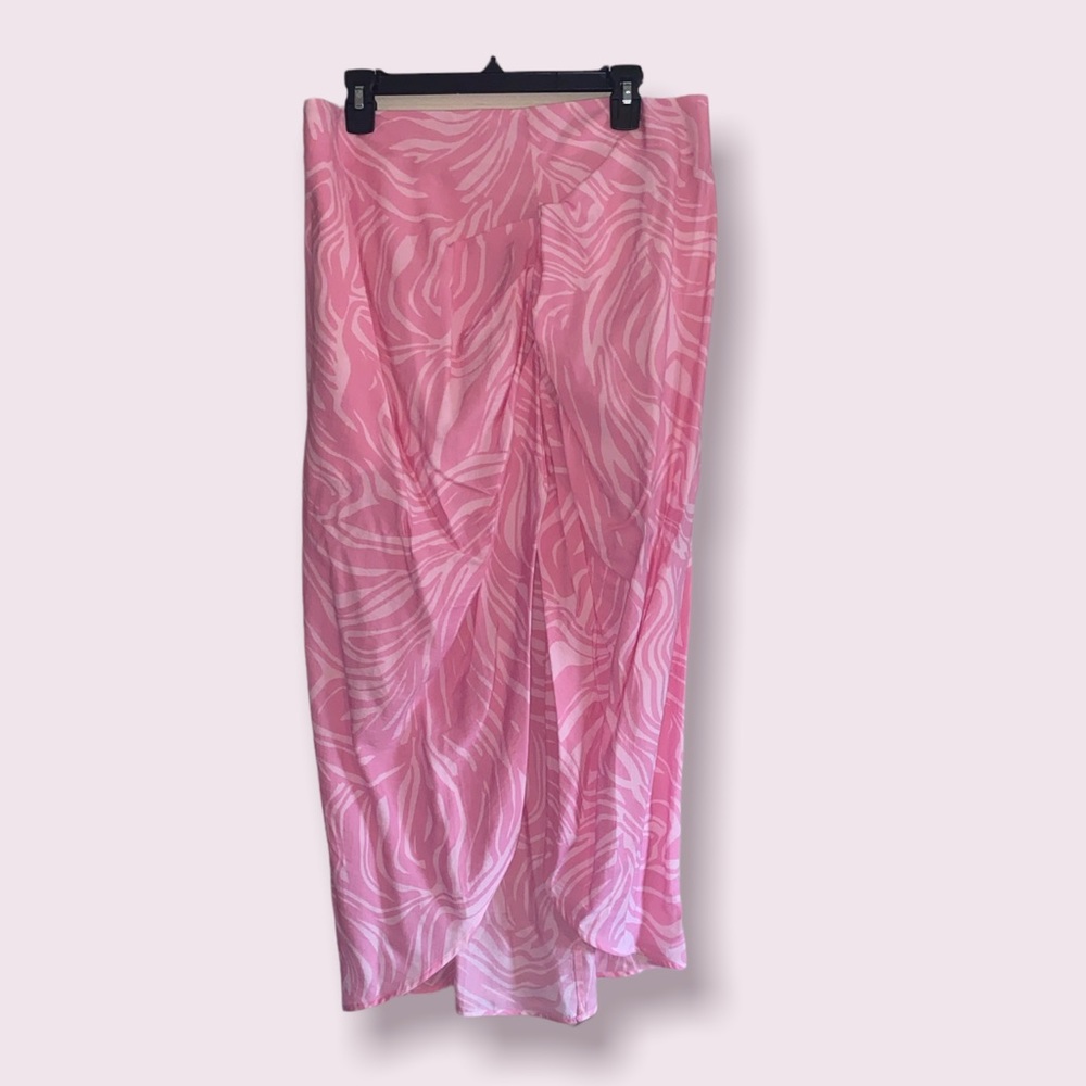H&M Midi Skirt with slit; zipper in back